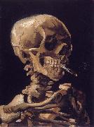 Vincent Van Gogh Skull of a Skeleton with Burning Cigarette Sweden oil painting artist